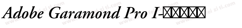 Adobe Garamond Pro I字体转换